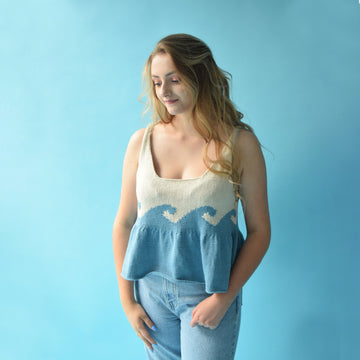 Paintbox Yarns Surf The Wave Tank Top Knitting Pattern