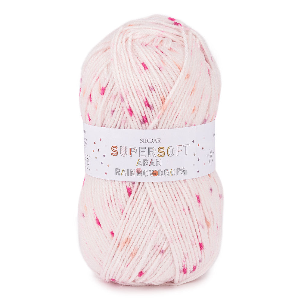 Sirdar Supersoft Aran Rainbow Drops Yarn - Acrylic Aran