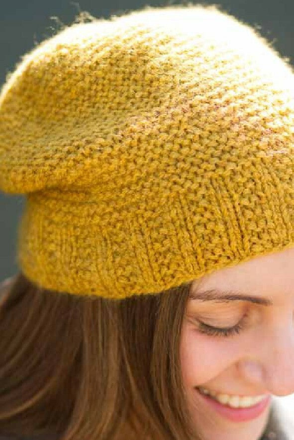 Downy Garter Hat & Mitts Knitting Pattern