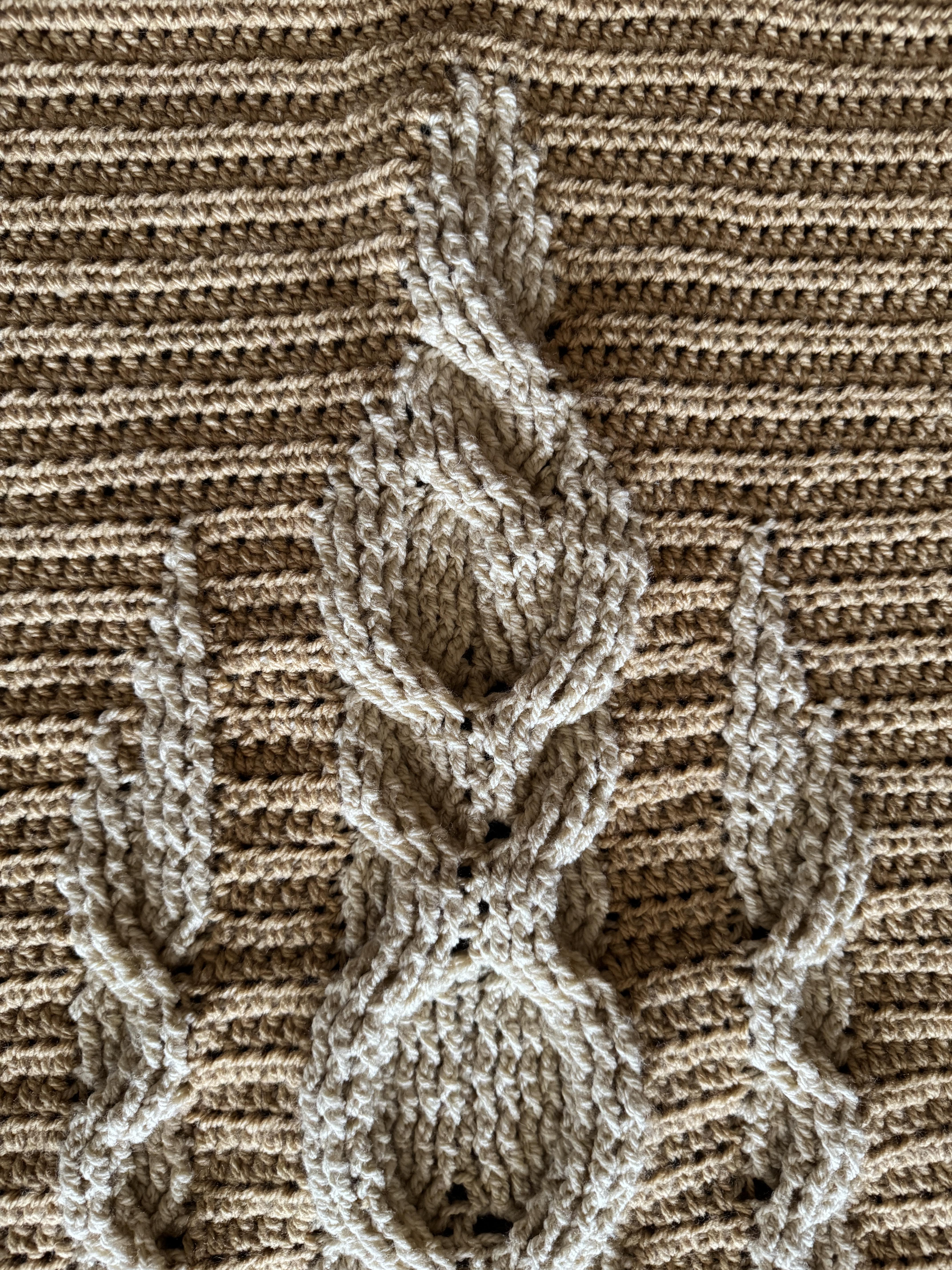 Crochet Cappuccino Throw