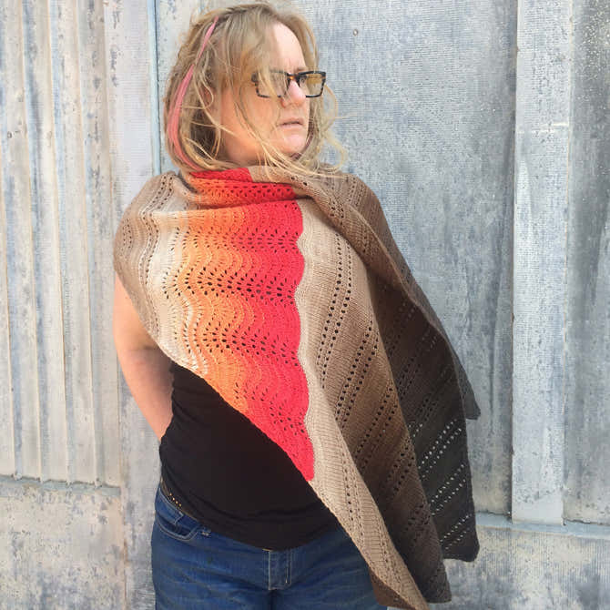 Freia Fine Handpaints Devil's Slide Shawl Kit