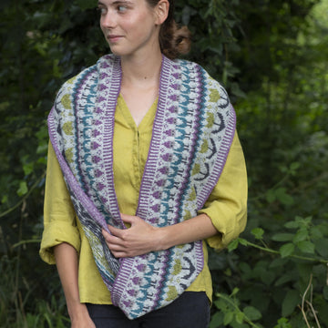 Gnome and Tulip Twisted Cowl