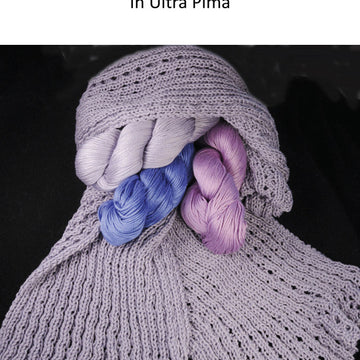 Ribbed Lace Stole Scarf Knitting Pattern