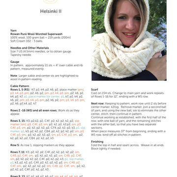 Rowan Helsinki II Scarf Knitting Pattern