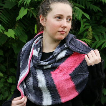 Wonderland Yarns Compass Arrow Shawl Wrap Knitting Pattern
