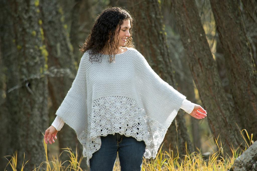 Frost Petals Poncho