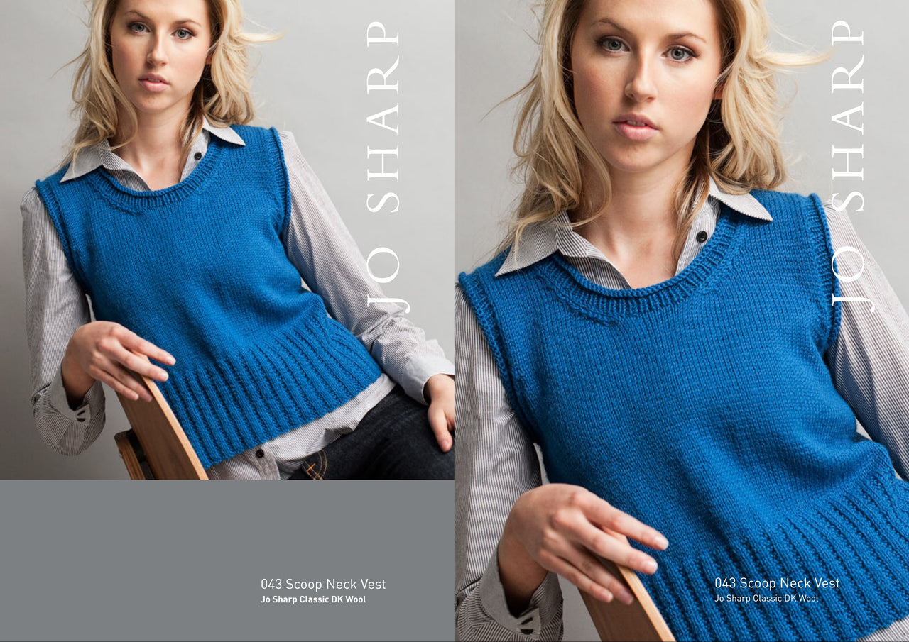 Jo Sharp Scoop Neck Vest Knitting Pattern