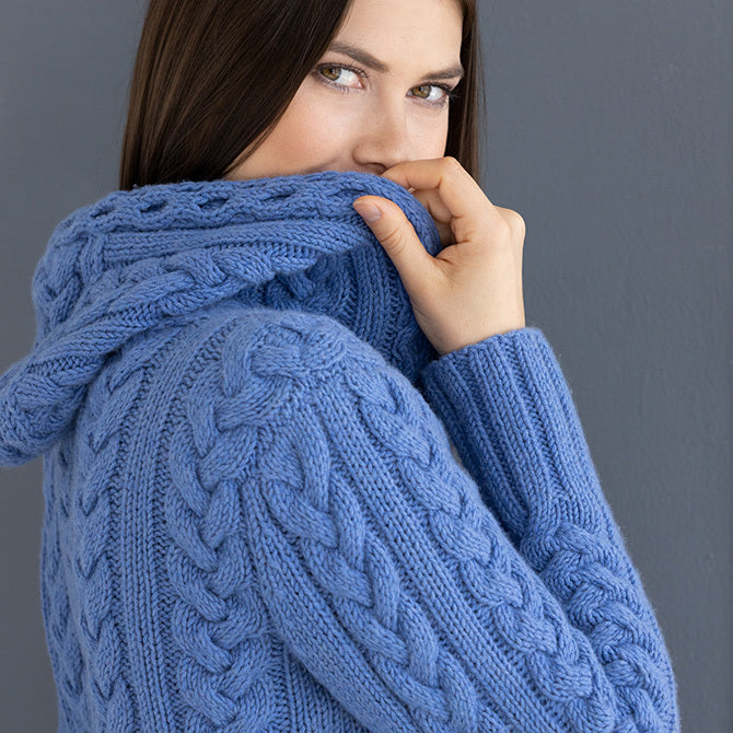 String Nicole Hoodie Cardigan Knitting Pattern