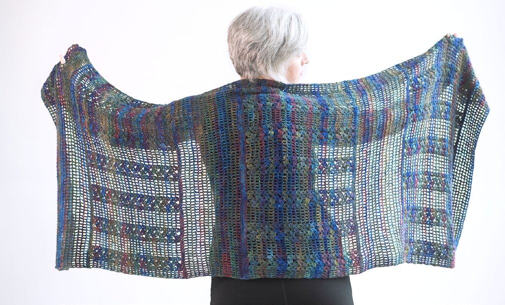 Eveleth Shawl in Berroco Millefiori Light Luxe PDF
