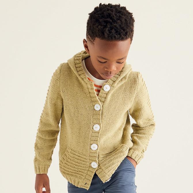 Sirdar Hooded Jacket Cardigan Knitting Pattern