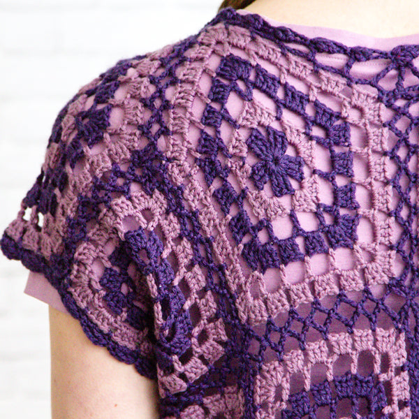 Valley Yarns WEBS Motif Bolero Crochet Pattern