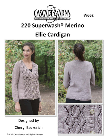 Cascade Yarns W Ellie Cardigan Knitting Pattern
