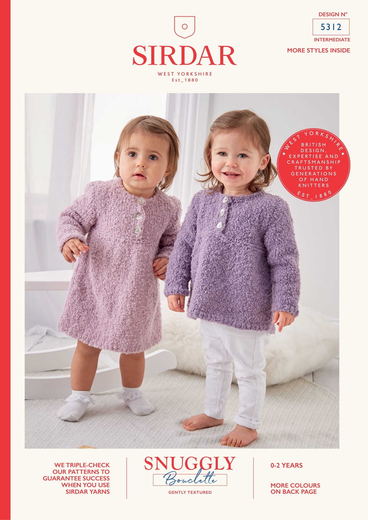 Sirdar 5312 Pullover and Dress in Snuggly Bouclette PDF