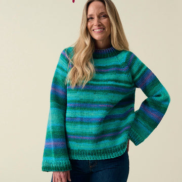 Circular Raglan Sweater Jumper Knitting Pattern