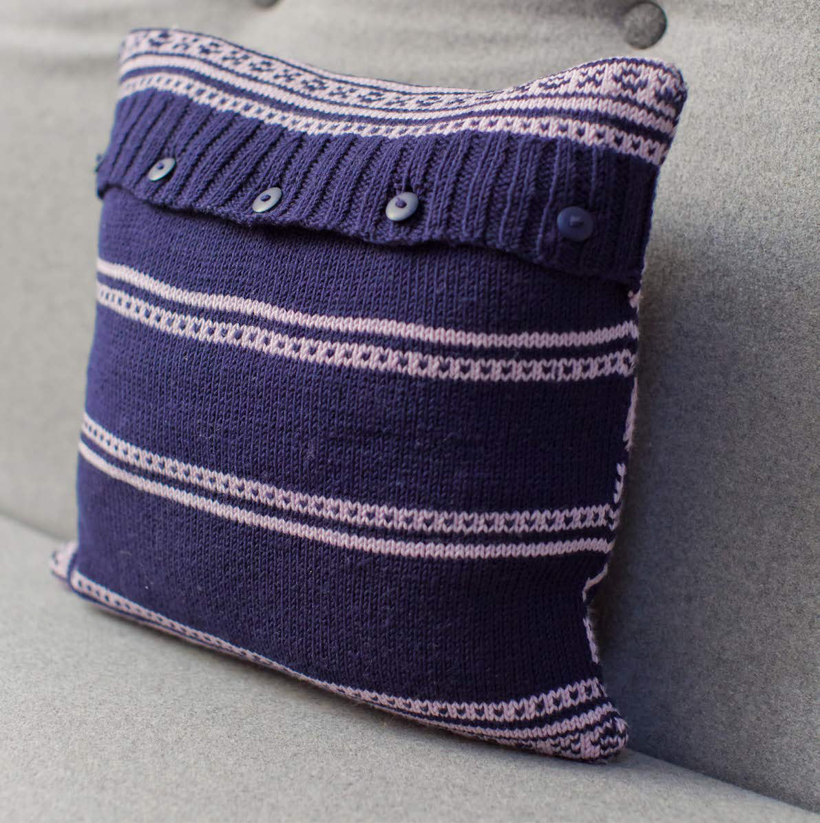 MillaMia Sweet Heart Cushion Cover Knitting Pattern