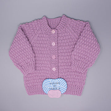 Stephen Unisex Baby cardigan knitting pattern 20" & 22" chest size