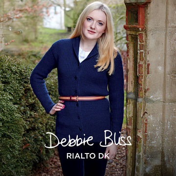 Debbie Bliss Classic Shawl Collar Cardigan Knitting Pattern