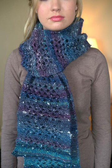 Eyelet Stitch Scarf in Plymouth Mushishi - F579 - PDF