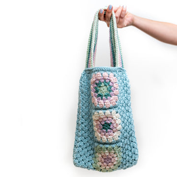 Paintbox Yarns Granny Square Tote Crochet Pattern