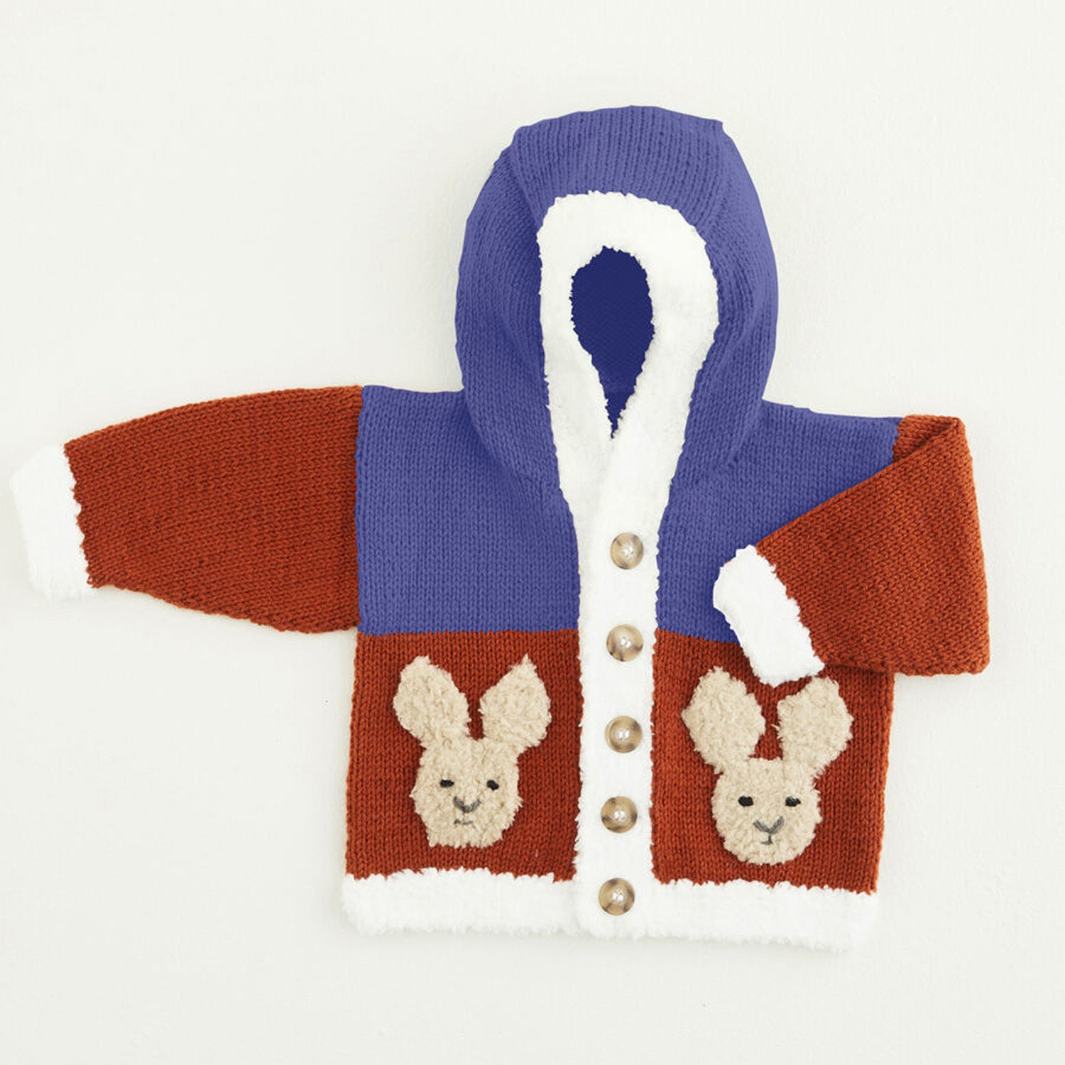 Sirdar Bunny Hooded Jacket Cardigan Knitting Pattern