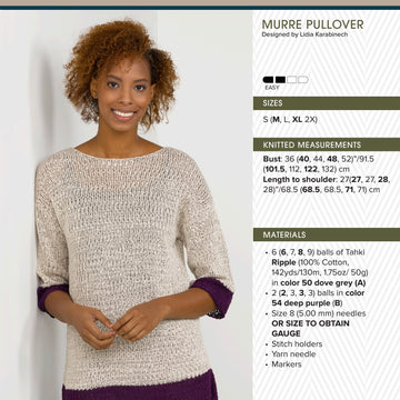 Tahki Yarns Murre Pullover PDF