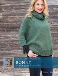 Juniper Moon Farm Bonny Raglan Poncho Cape Knitting Pattern