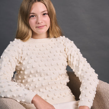 Pompom Sweater Jumper Knitting Pattern