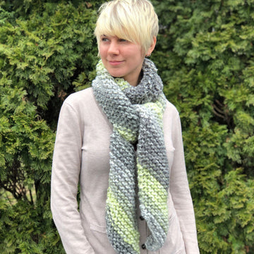 Diagonal Scarf Knitting Pattern