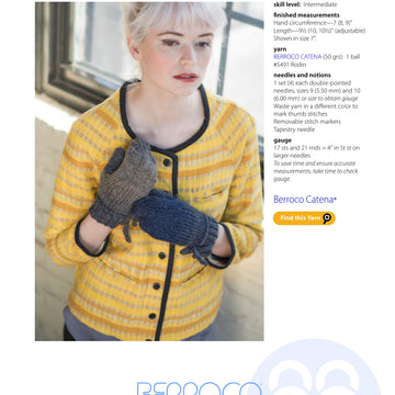 Berroco Atria Mittens Knitting Pattern
