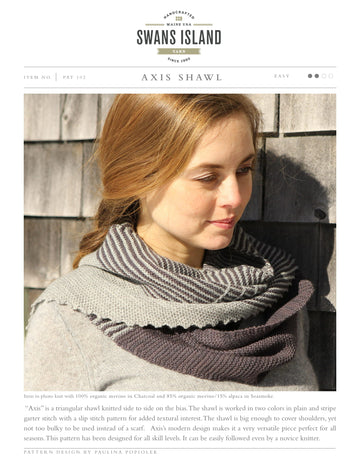 Swans Island Axis Shawl Wrap Knitting Pattern