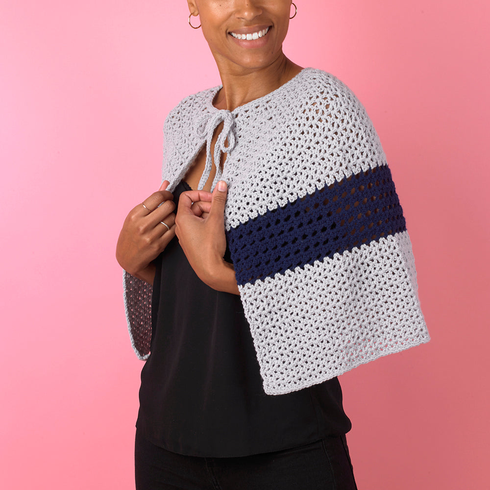 Paintbox Yarns Celebration Capelet Crochet Pattern