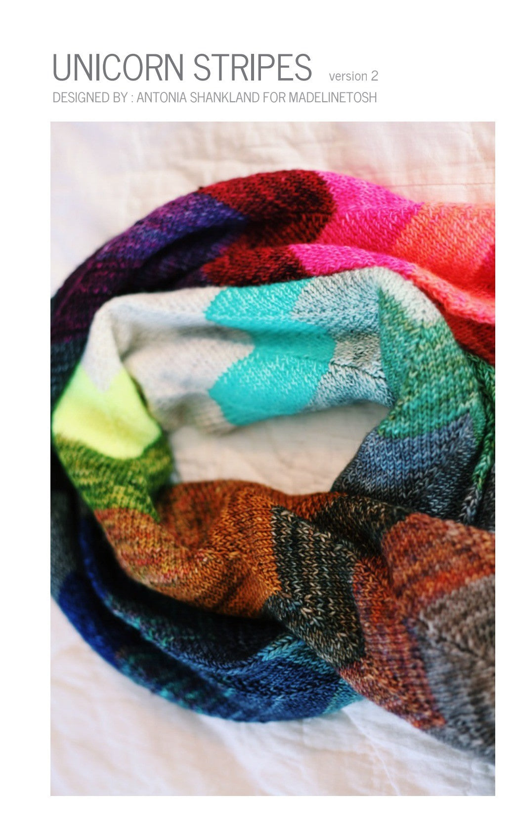 Madelinetosh Unicorn Stripes Cowl Knitting Pattern