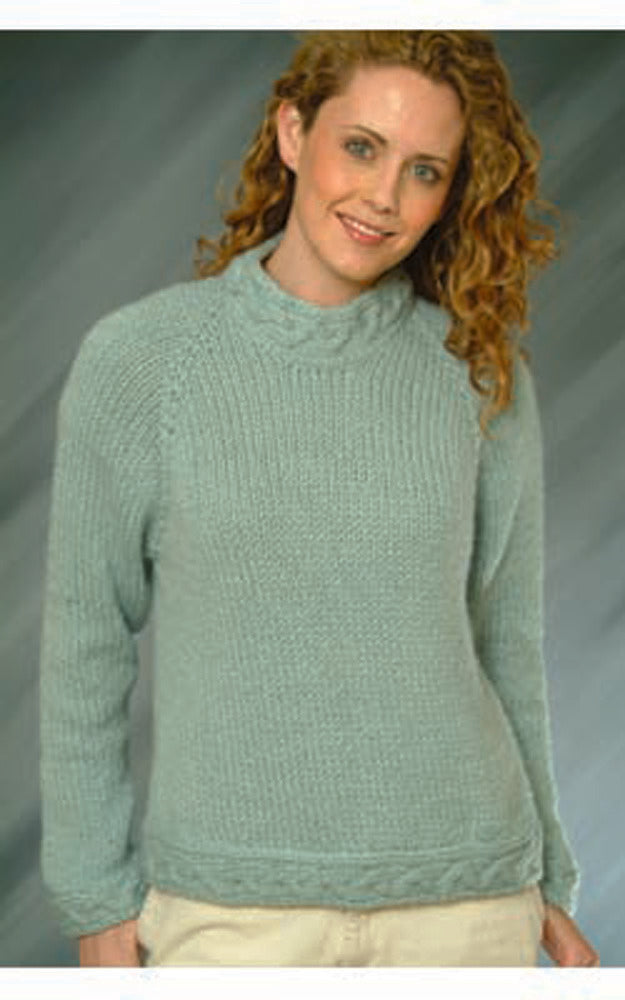 Top Down Ladies Pullover Jumper Knitting Pattern