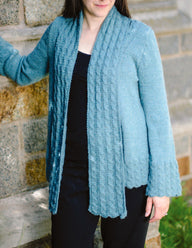 Saltonstall Cardigan with Optional Attached Scarf in Juniper Moon Farm Herriot