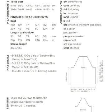 Debbie Bliss Zaira Jacket Knitting Pattern