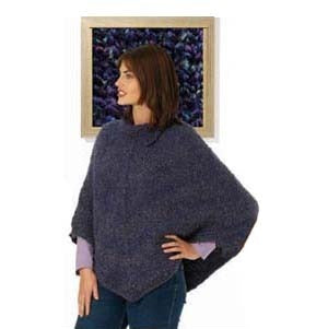 Split Collar Poncho: Homespun Version in Lion Brand HomespunHS