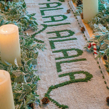 Falalalala Knit Table Runner