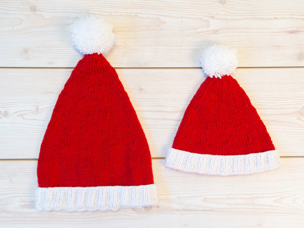 Deramores Santa Hats Knitting Pattern