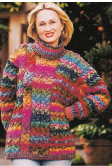 Textured Pullover in Noro Silk Garden - FDNR0026 - PDF