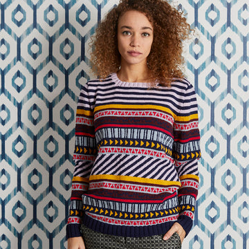 MillaMia Neo Striped Fairisle Jumper Knitting Pattern