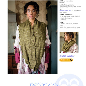 Berroco Imbiana Cowl Knitting Pattern