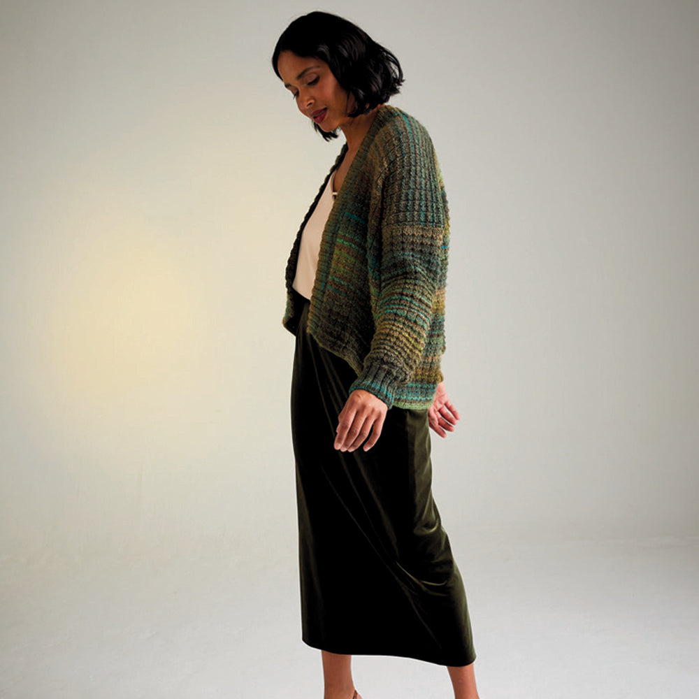 Sirdar Evergreen Edge to Edge Cardigan Knitting Pattern