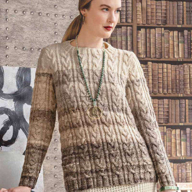 Noro Gradient Cable Pullover Jumper Knitting Pattern