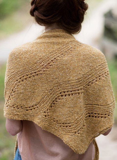 Berroco Amber Waves Shawl Wrap Knitting Pattern
