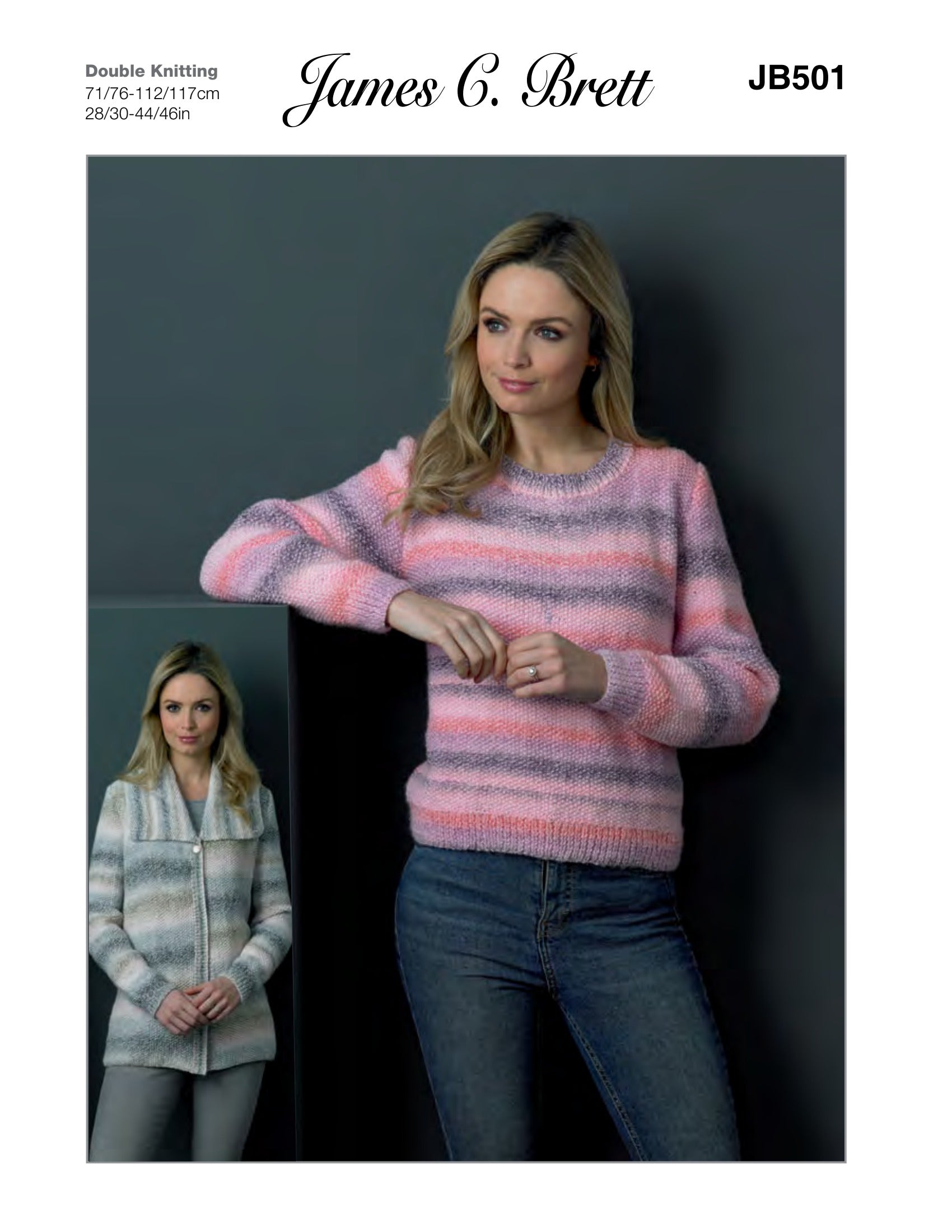James C. Brett JB Jacket and Sweater Knitting Pattern