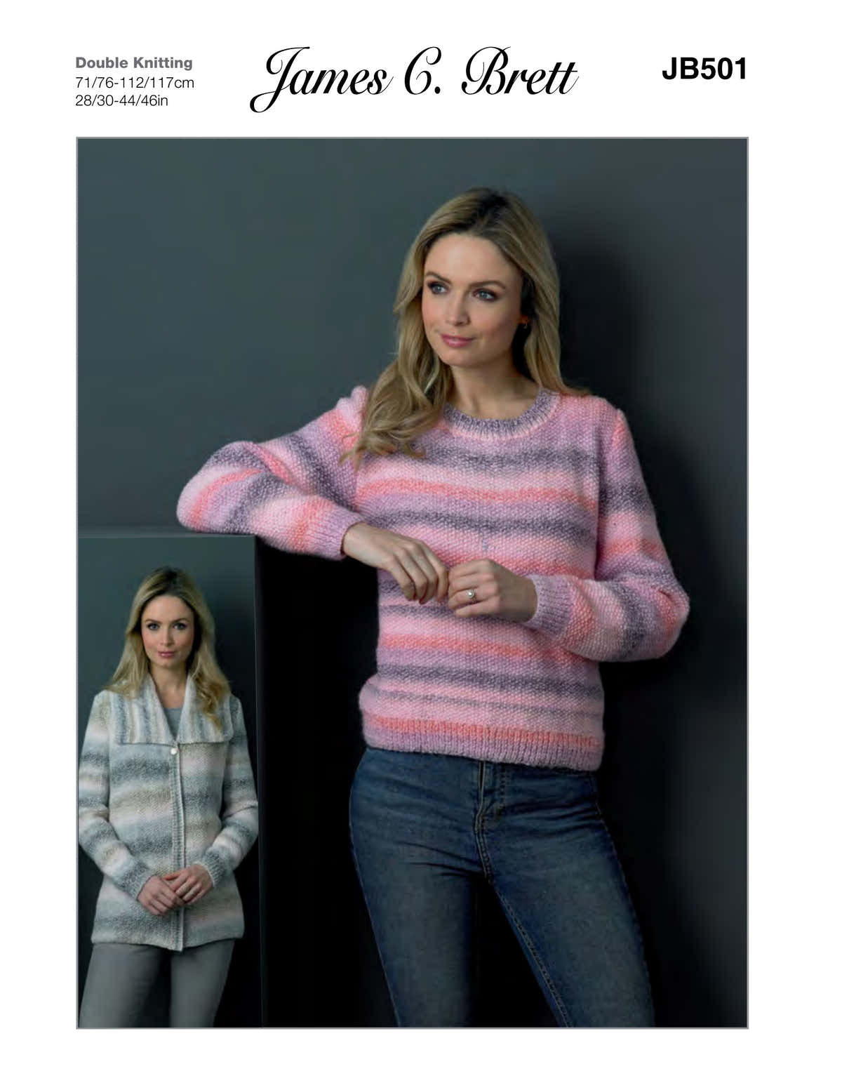James C. Brett JB Jacket and Sweater Knitting Pattern