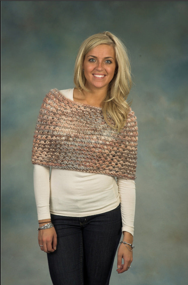 Openwork Textured Wrap Knitting Pattern