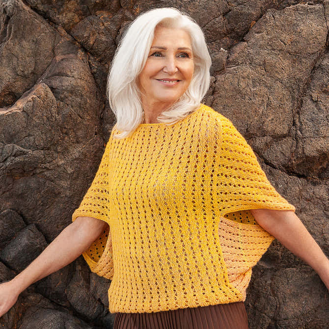 Lana Grossa Poncho Pullover Cape Knitting Pattern