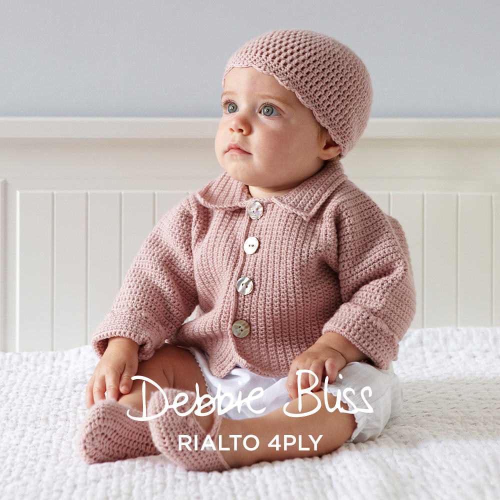 Debbie Bliss Favourite Things Jacket, Beanie Hat and Shoes Set