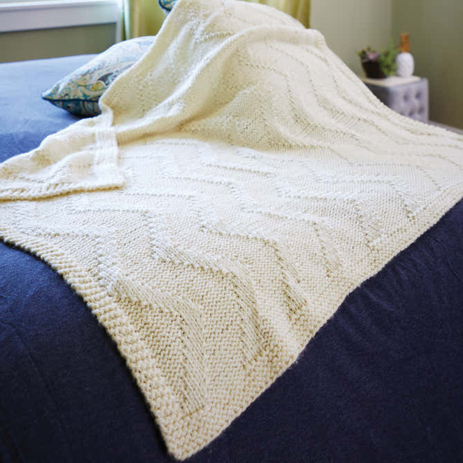 Valley Yarns Siman Baby Blanket Knitting Pattern